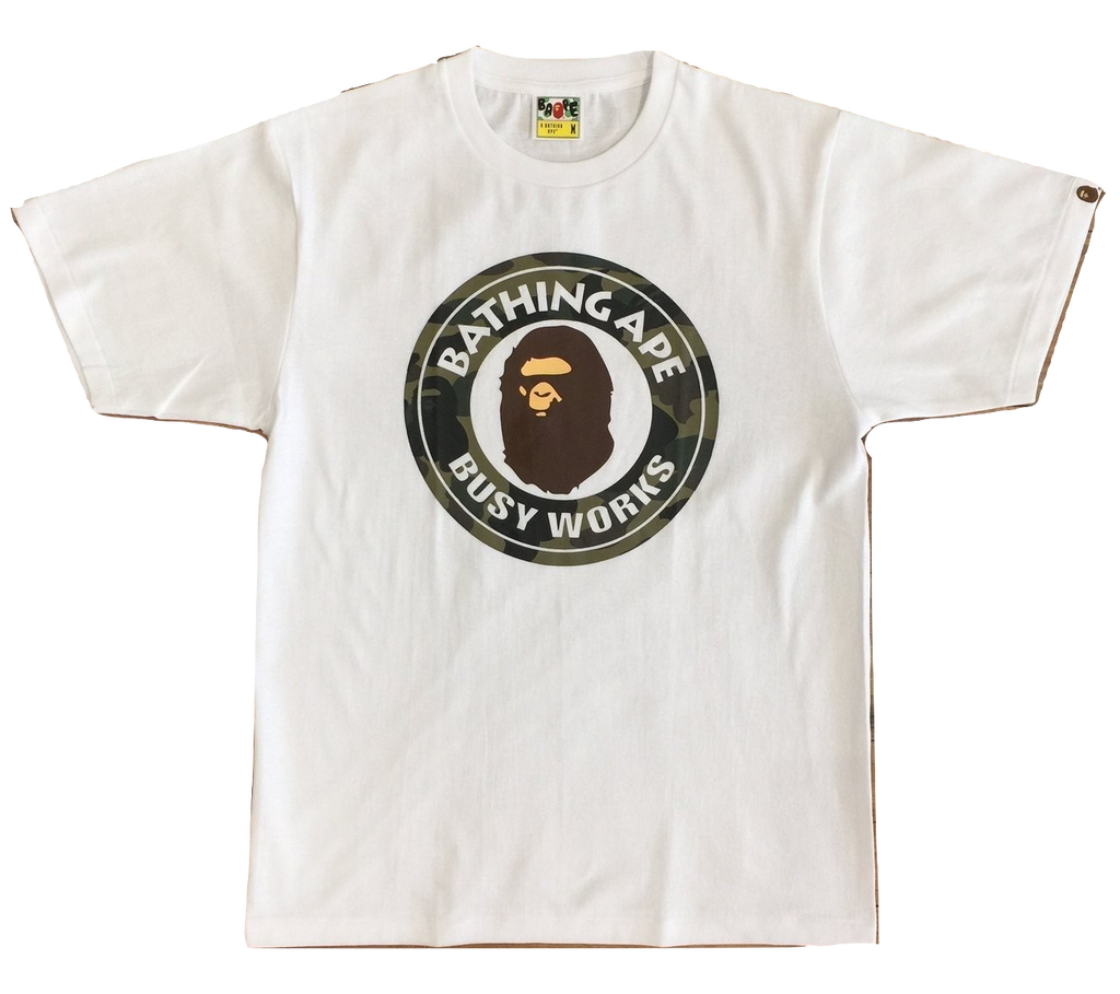Bape 1st Camo Busy Works Tee Mens