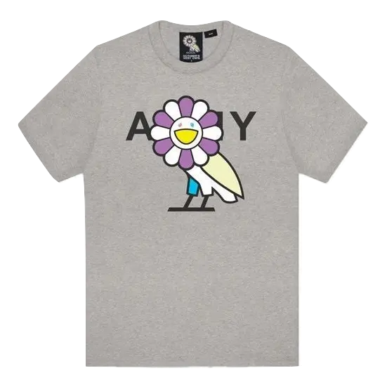Takashi Murakami x OVO Surplus Flower Owl Tee - Heather Grey Takashi Murakami