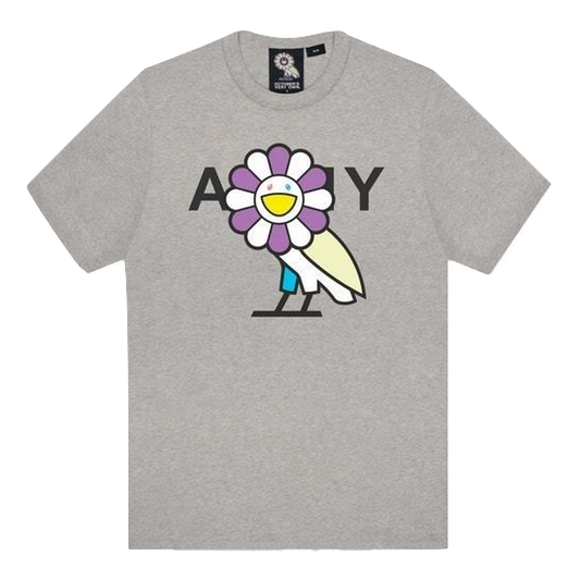 Takashi Murakami x OVO Surplus Flower Owl Tee - Heather Grey
