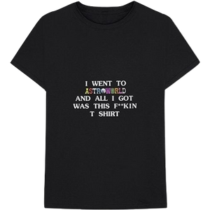 Travis Scott Astroworld I Went to Astroworld Tee - Black - Used Travis Scott