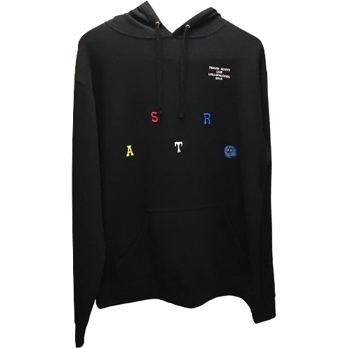 Travis Scott Astroworld Lollapalooza Hoodie - Black - Used
