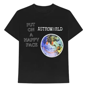 Travis Scott Astroworld Happy Face Tee - Black Travis Scott