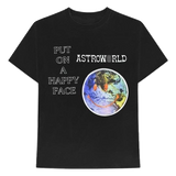 Travis Scott Astroworld Happy Face Tee - Black - Used
