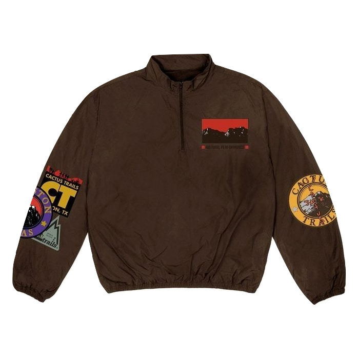 Travis Scott Cactus Trails Half Zip Windbreaker - Brown - Used Travis Scott