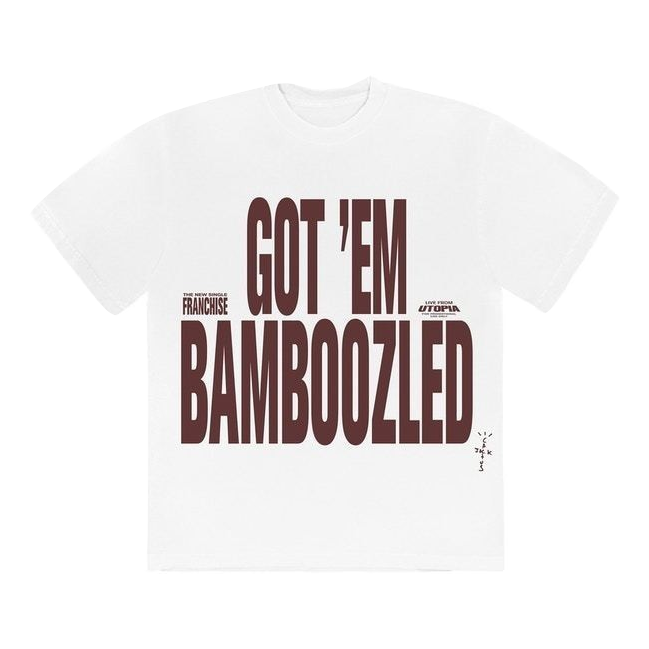 Travis Scott Franchise Promo II Bamboozled Tee - White Travis Scott