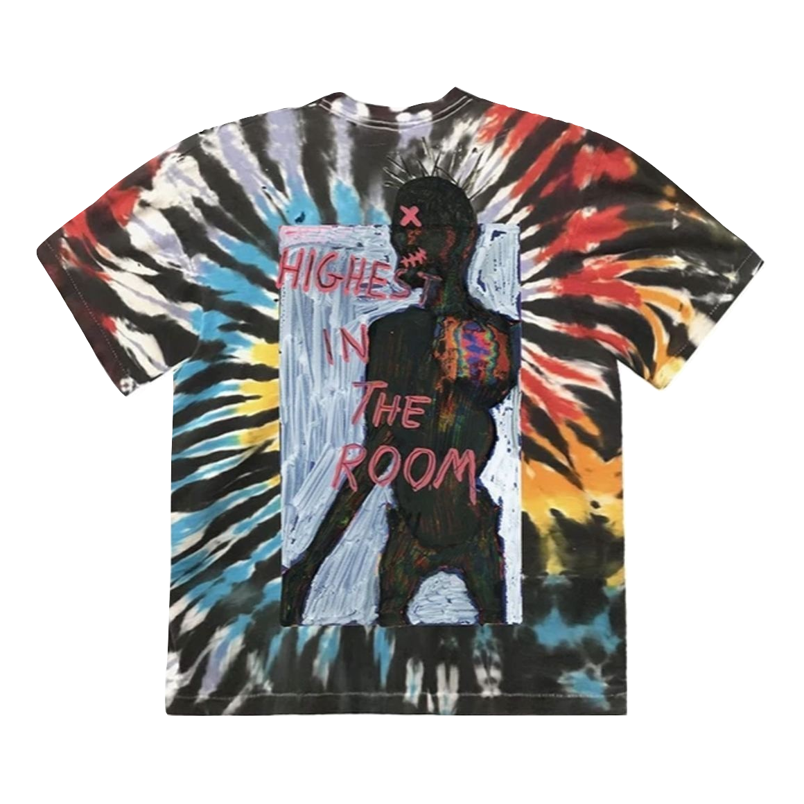 Travis Scott Highest In The Room Tee - Tie Dye - Used Travis Scott