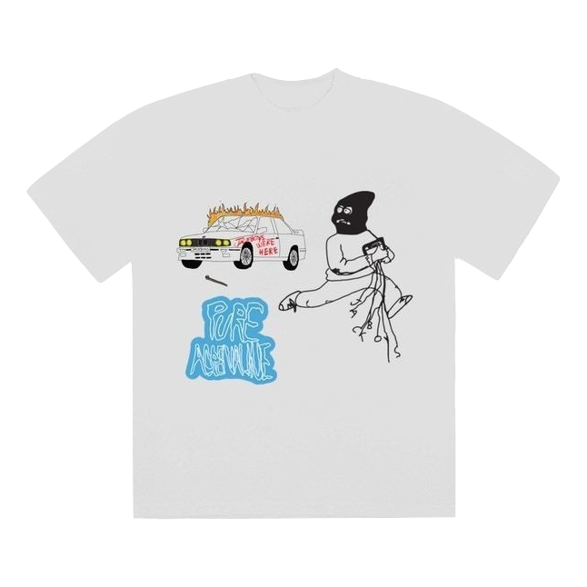 Travis Scott Jackboys Mask On T-Shirt - White - Used Travis Scott