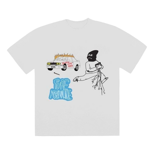 Travis Scott Jackboys Mask On T-Shirt - White - Used