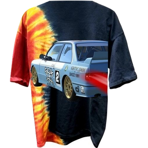 Travis Scott Jackboys Racing Tie Dye T-Shirt - Tie-Dye Black Travis Scott