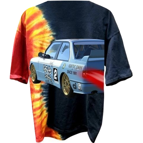 Travis Scott Jackboys Racing Tie Dye T-Shirt - Tie-Dye Black
