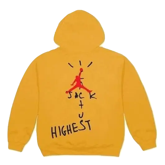 Travis Scott Jordan Cactus Jack Highest Hoodie - Gold Travis Scott