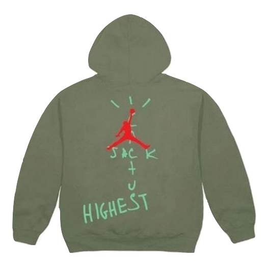 Travis Scott x Cactus Jack Jordan Highest Hoodie - Olive - Used