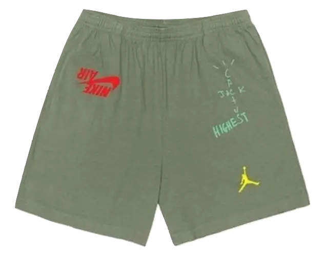 Travis Scott Jordan Cactus Jack Sweatshort - Olive Travis Scott
