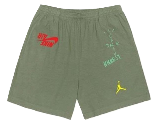 Travis Scott Jordan Cactus Jack Sweatshort - Olive