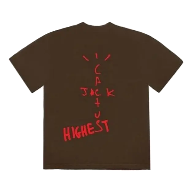 Travis Scott Jordan Cactus Jack Highest T Shirt - Brown Travis Scott
