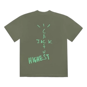 Travis Scott Jordan Cactus Jack Highest T Shirt - Olive Travis Scott