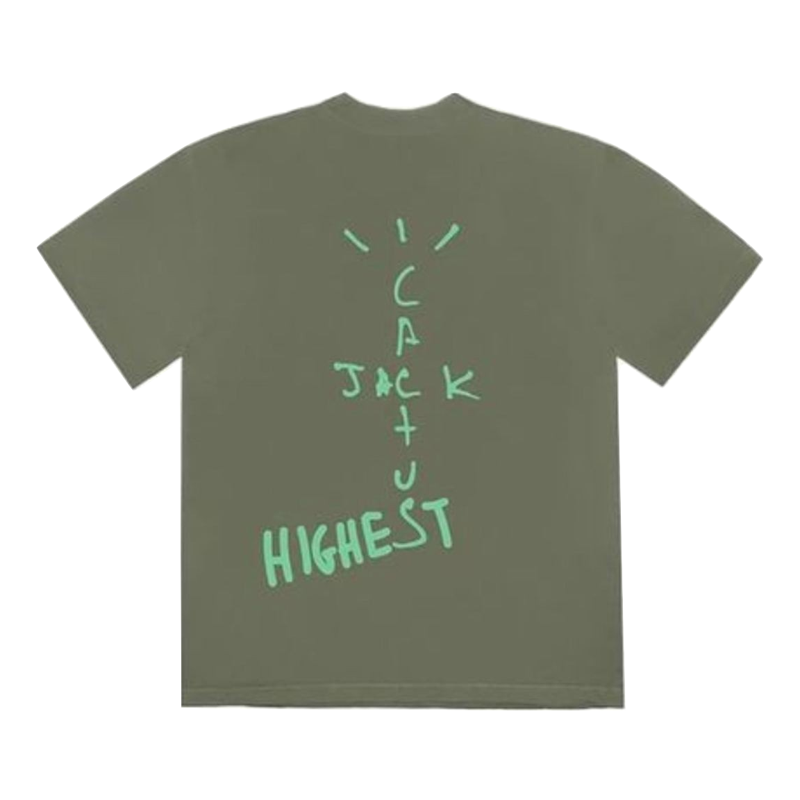 Travis Scott Jordan Cactus Jack Highest T Shirt - Olive - Used Travis Scott