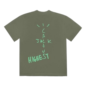 Travis Scott Jordan Cactus Jack Highest T Shirt - Olive - Used Travis Scott
