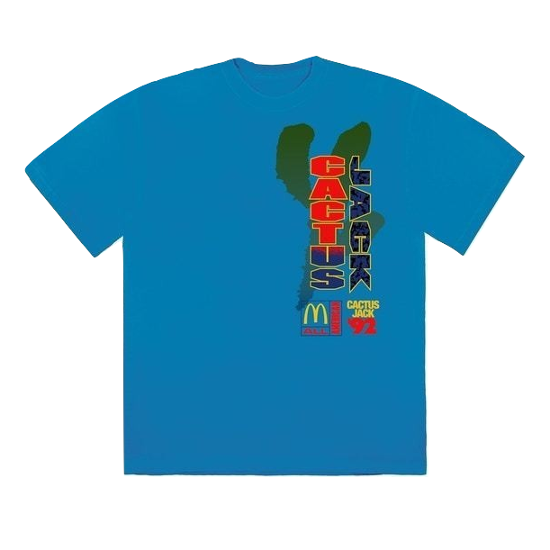 Travis Scott x McDonalds All American '92 T-Shirt - Blue - Used Travis Scott