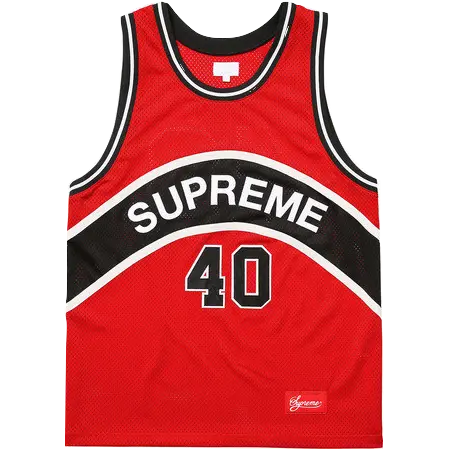 Supreme Curve Basketball Jersey - Red Supreme