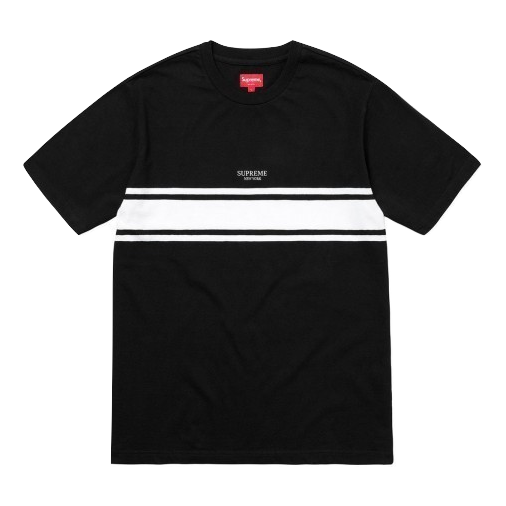 Supreme Stripe Tee - Black SS18 - Used Supreme