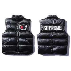Supreme x Champion Puffy Vest - Black - Used