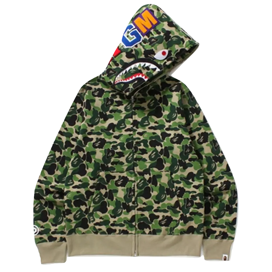 A Bathing Ape ABC Full Zip Shark Hoodie - Used Bape