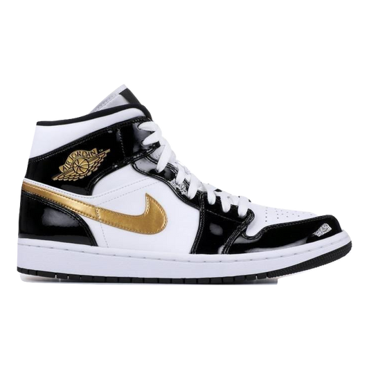 Air Jordan 1 Mid Patent - Black Gold Air Jordan