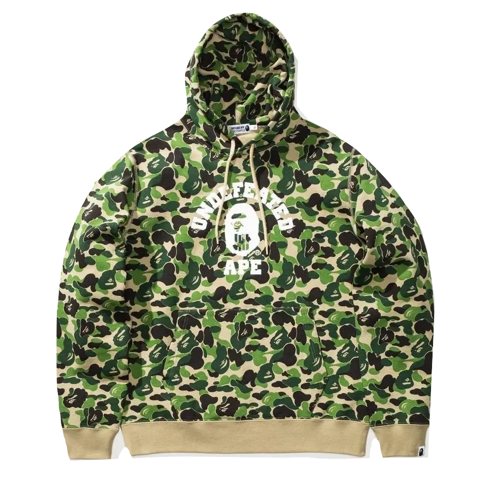 A Bathing Ape x Undefeated Hoodie - Green Bape