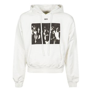 Off-White Spray Painting Over Hoodie - White/Black OFF-WHITE