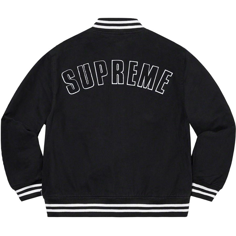 Supreme/New Era/MLB Varsity Jacket - Black Supreme