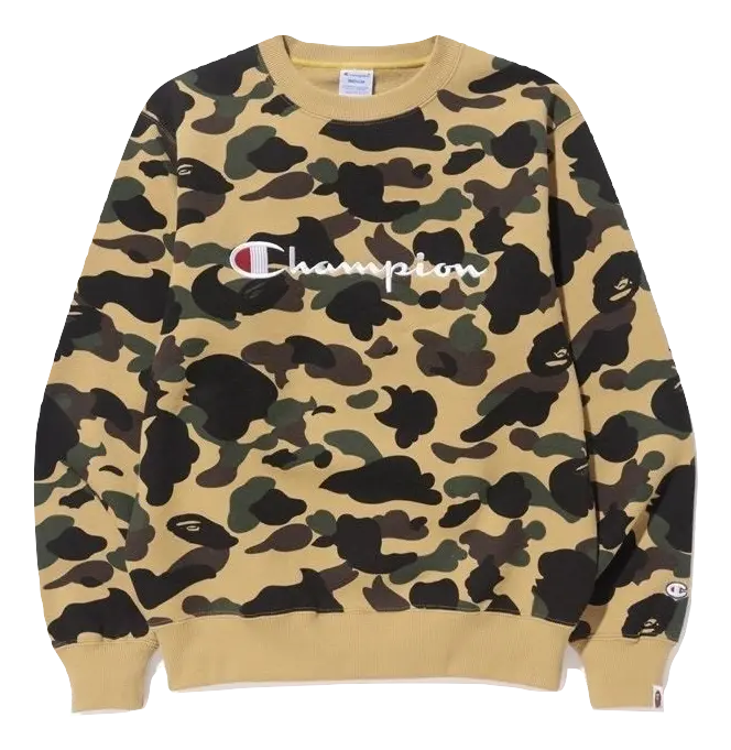 Bape/Champion 1st Camo Crewneck Bape