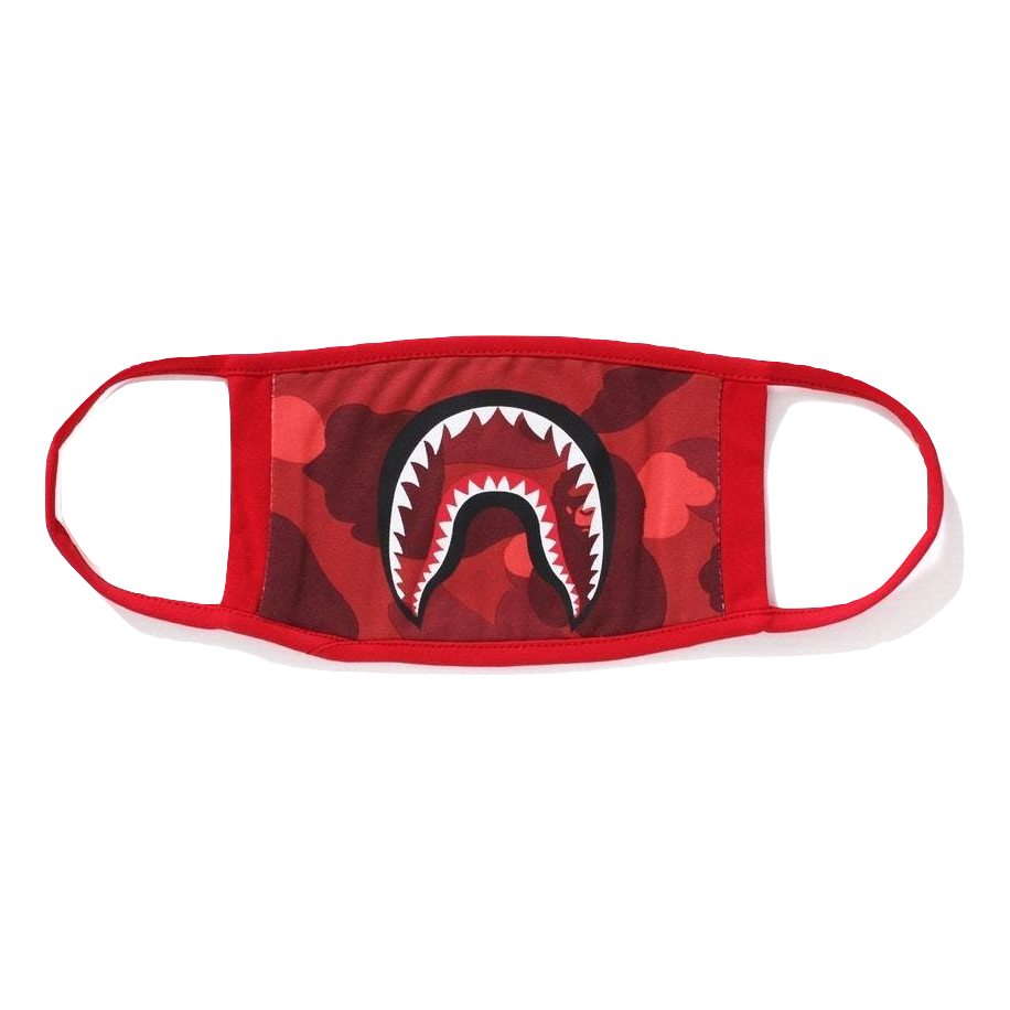 Bape Shark Camo Mask - Red