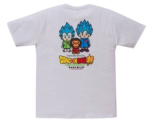 A Bathing Ape x Dragon Ball Super Son Goku & Vegeta Tee - White Bape