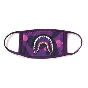 Bape Shark Camo Mask - Purple