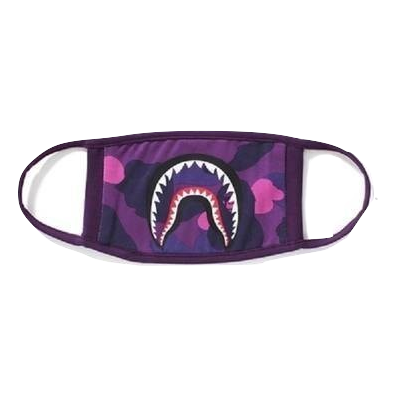 Bape Shark Camo Mask - Purple