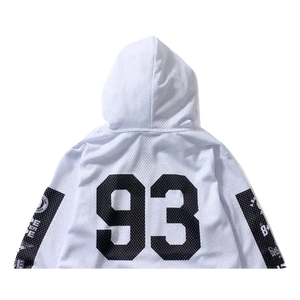 A Bathing Ape Multi Logo Mesh Pullover Hoodie - White Bape