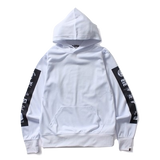 A Bathing Ape Multi Logo Mesh Pullover Hoodie - White - Used