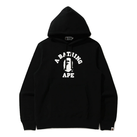 A Bathing Ape College Pullover Hoodie - Black - Used