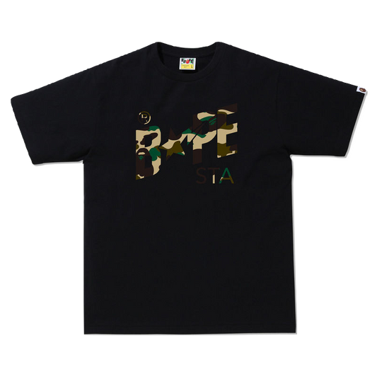 A Bathing Ape 1st Camo Bape Sta Tee - Black/Yellow