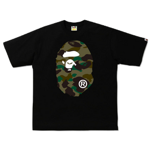 A Bathing Ape 1st Camo Big Ape Head Tee - Black/Green Camo Bape