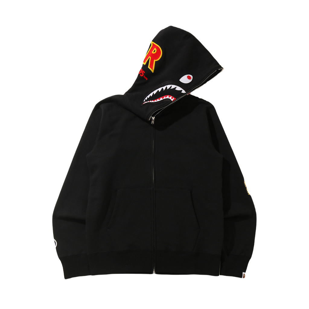 A Bathing Ape Shark Full Zip PONR Hoodie - Black