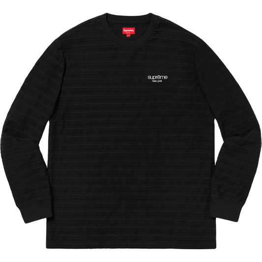 Supreme Rope Stripe Long Sleeve Top - Black - Used Supreme