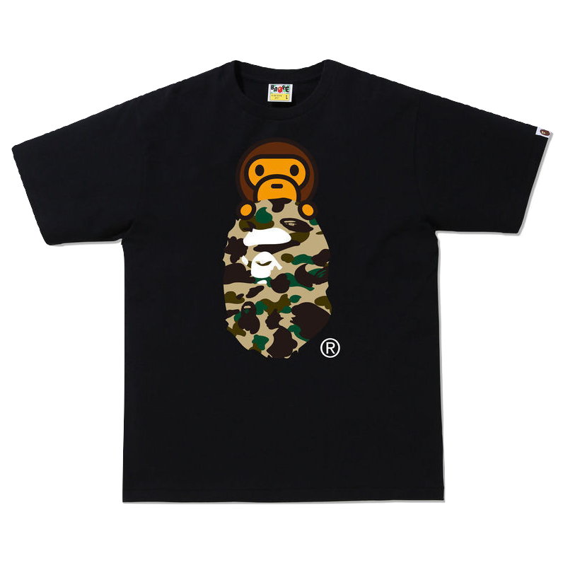 A Bathing Ape 1st Camo Millo on Ape Head - Black/Yellow Bape