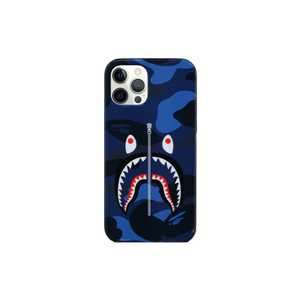 A Bathing Ape Color Camo Shark iPhone 12 / 12 Pro Case - Navy
