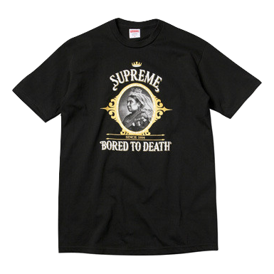 Supreme Bored To Death Tee Black FW10 Used Grails SF