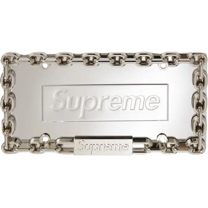 Supreme Chain License Plate Frame - Silver Supreme