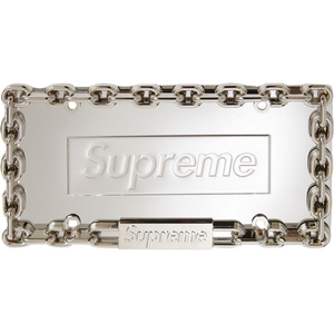Supreme Chain License Plate Frame - Silver