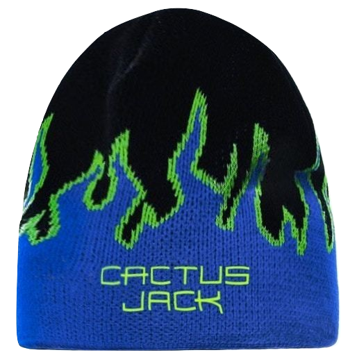 Travis Scott CJ Digital Logo Beanie - Black/Blue Travis Scott