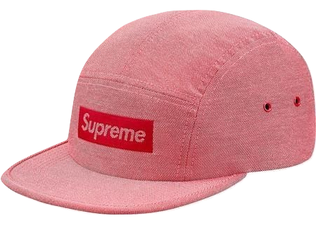 Supreme Jacquard Logo Camp Cap - Red